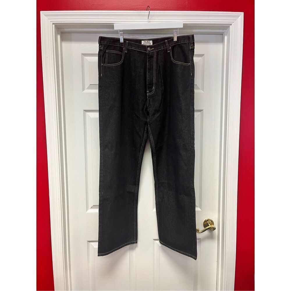 Duke Authentic Black Denim Relaxed Fit Jeans sz 40L EUC
